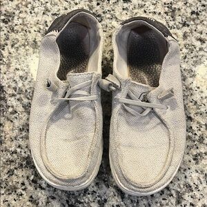 Hey Dude Women's Canvas Loafers - Cream and Gray